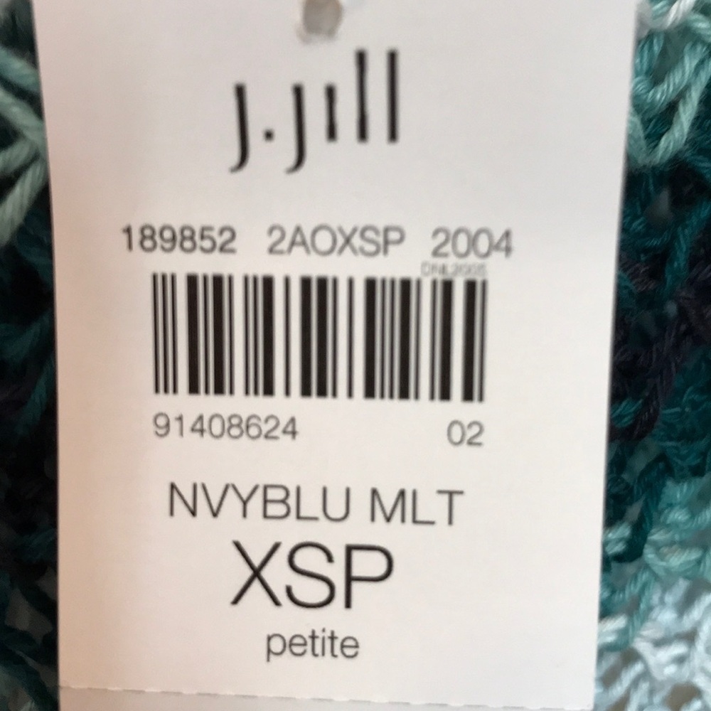 NWT J. Jill Striped Quarter Sleeve Sweater - Picture 5 of 5